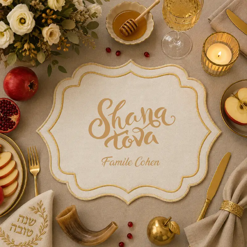 Couvre pain Shana Tova Sail rectangle